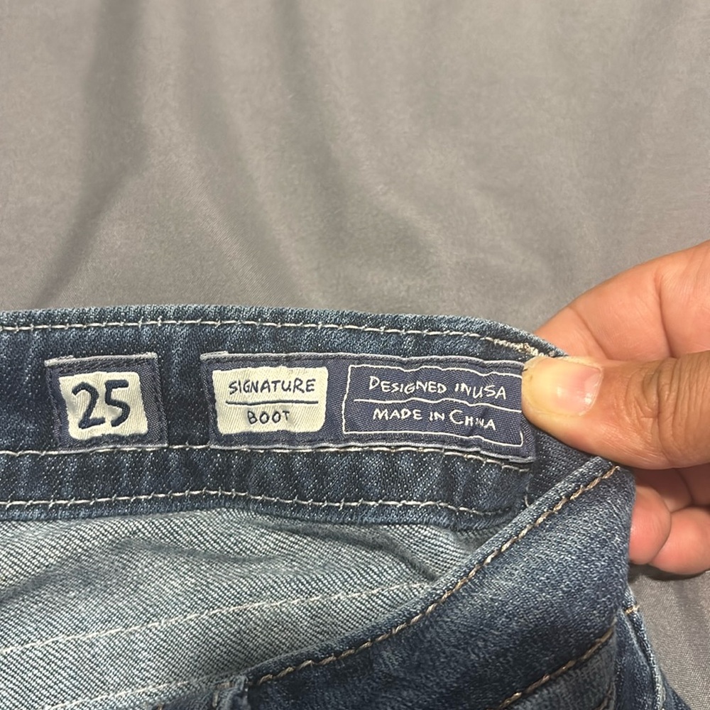 Miss Me Blue Boot Cut Jeans with Embellished Pockets - Picture 5 of 6